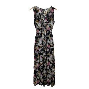 POETRY Medium Sheer Maxi Duster Chic Floral Tank  Summer Beach Bohemian Romantic